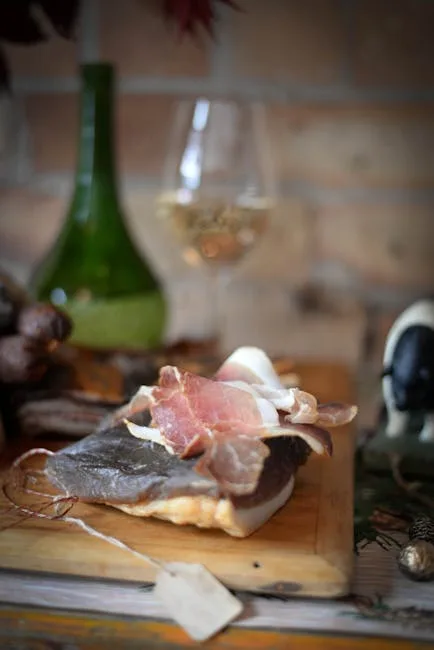 Brunello wine glass with Italian charcuterie board