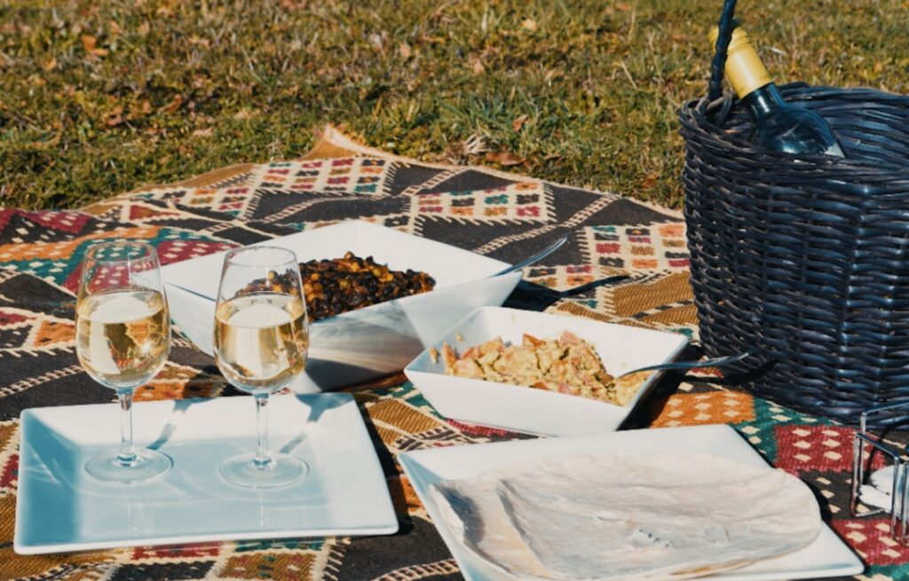 Chianti vineyard tasting outdoor table