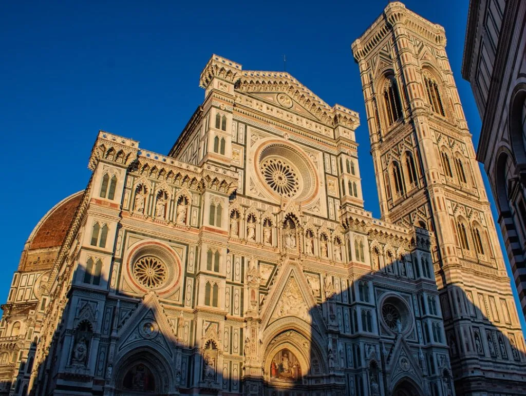 Florence Duomo close-up sunlight