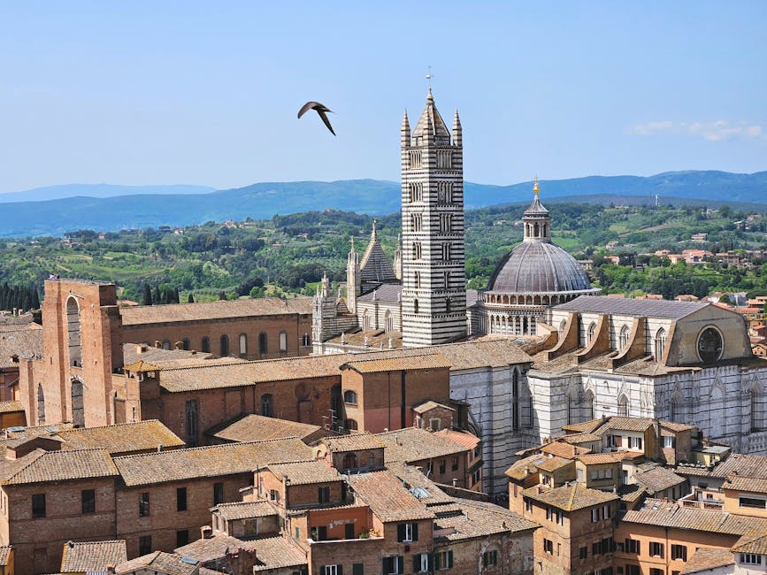 Fortezza Medicea panoramic view Siena rooftops