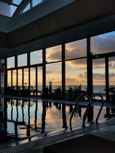 Castel Monastero spa pool sunrise