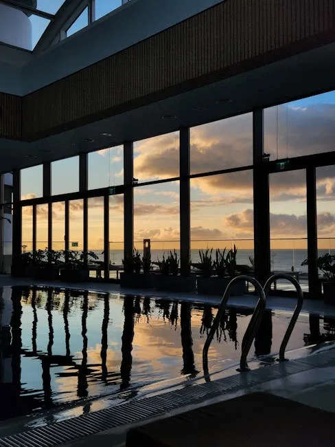Castel Monastero spa pool sunrise