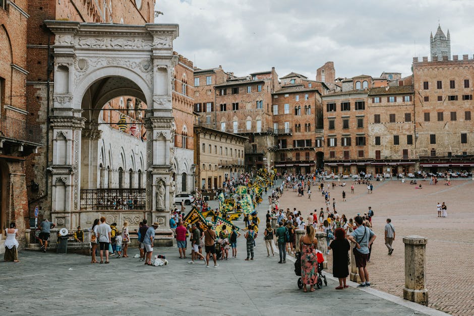 Palio di Siena horse race Piazza del Campo