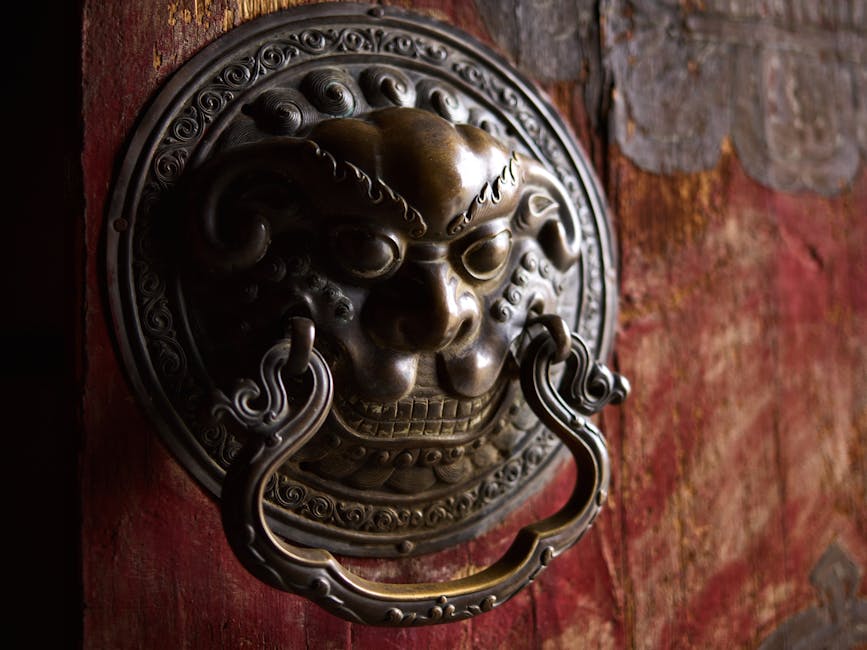 Siena ancient door knocker closeup