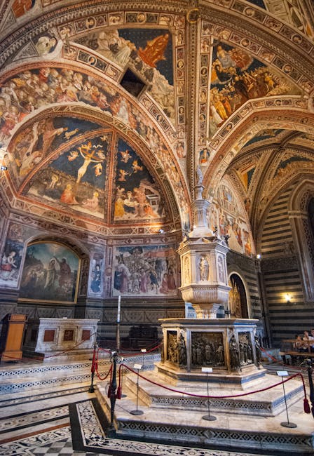 Siena Cathedral marble pulpit details