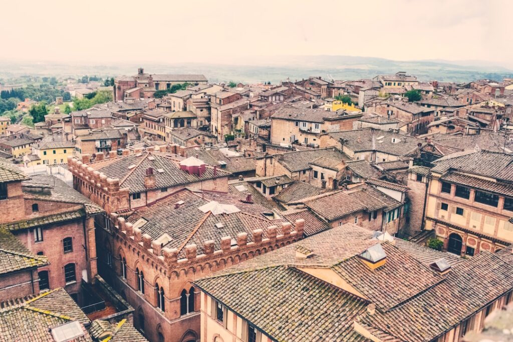 Siena cityscape from Facciatone terrace