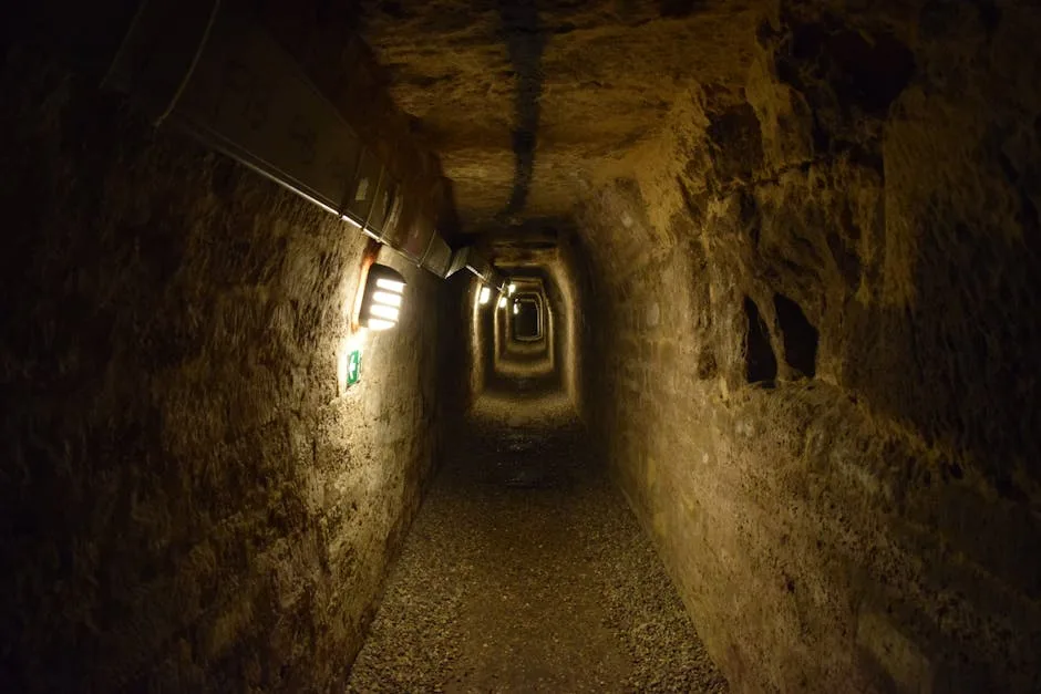 Siena Duomo crypt underground passage low light