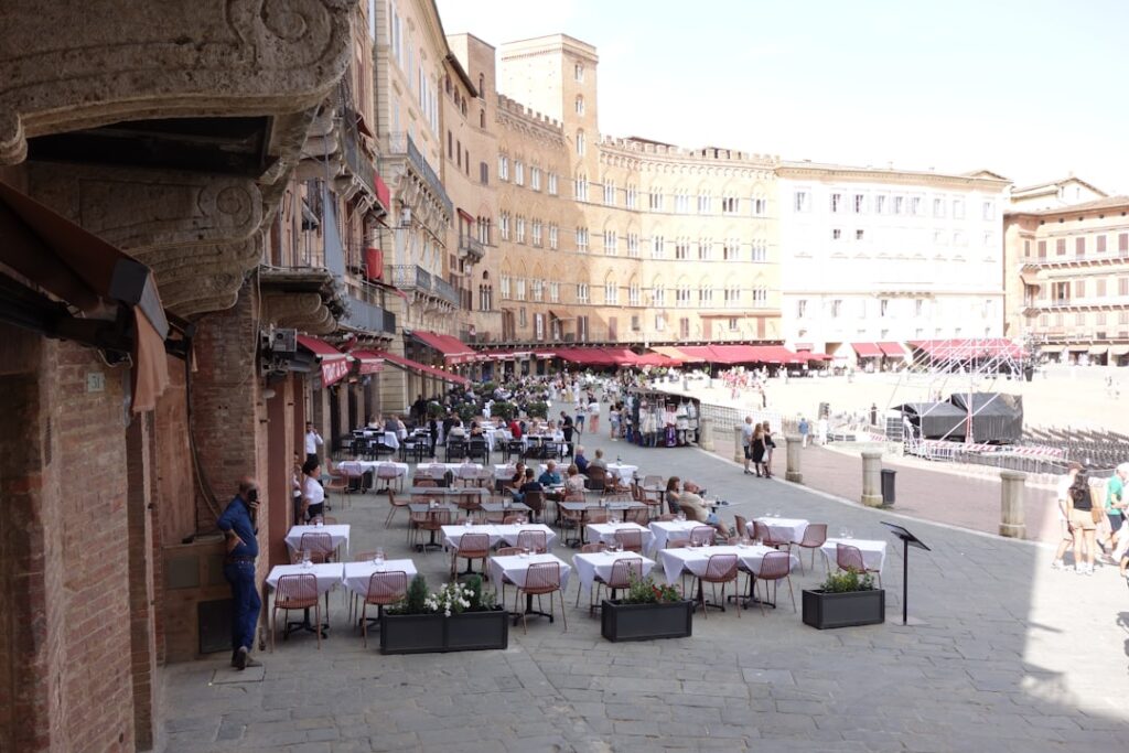 Siena Piazza del Campo morning