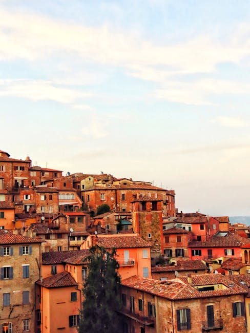"Siena rooftops panorama sunset"